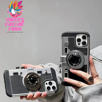 Emily In Paris 3D Retro Camera Leather Case for IPhone 11 13 14 15 Pro Max 12 Mini XS XR X 7 8 Plus SE 2022 IPones Accessories Cheeky Fantail Finds