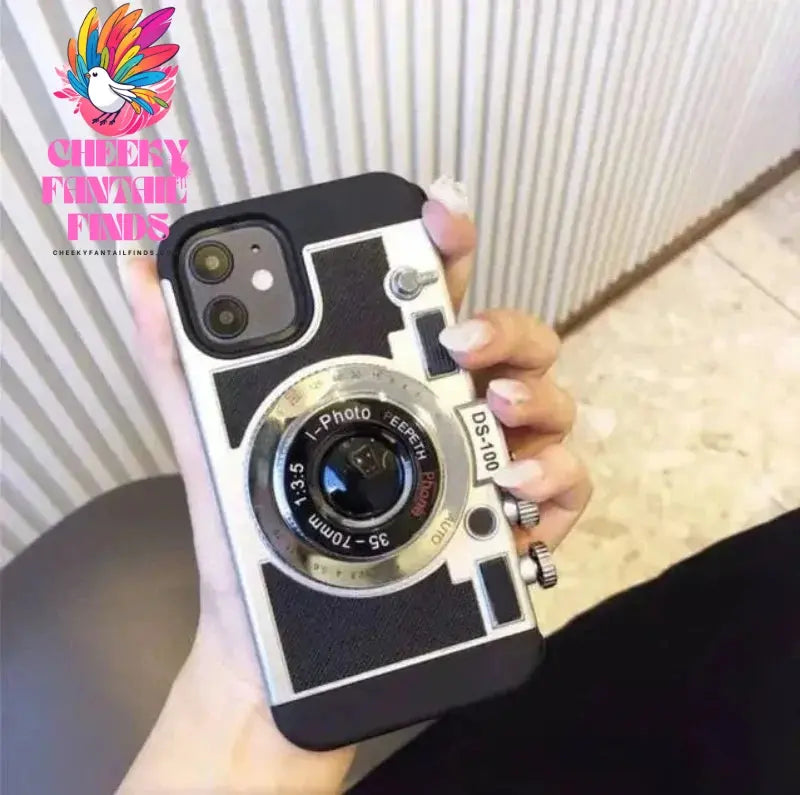 Emily In Paris 3D Retro Camera Leather Case for IPhone XS XR X 7 8 Plus SE 11 13 14 15 16 Pro Max 12 Mini funda Cover sling case Cheeky Fantail Finds