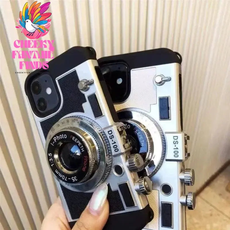 Emily In Paris 3D Retro Camera Leather Case for IPhone XS XR X 7 8 Plus SE 11 13 14 15 16 Pro Max 12 Mini funda Cover sling case Cheeky Fantail Finds