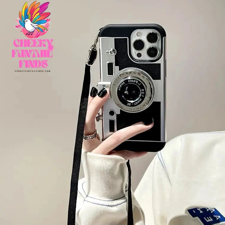Emily In Paris 3D Retro Camera Leather Case for IPhone XS XR X 7 8 Plus SE 11 13 14 15 16 Pro Max 12 Mini funda Cover sling case Cheeky Fantail Finds