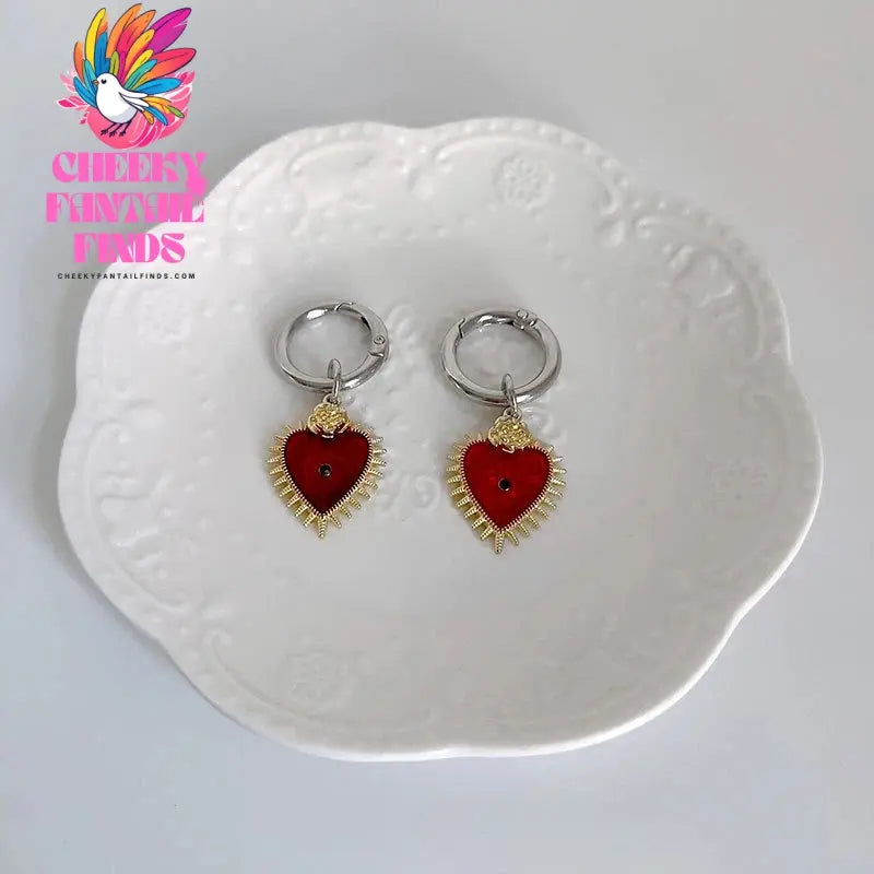 Enamel Rose Flowers Hearts Martin Boots Shoes Buckles Decoration Gothic Turkish Style Shoes Accessories Lucky Jewelry Cheeky Fantail Finds