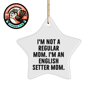 English Setter Dog Mom Funny Gifts from Friends for Christmas Unique Star Ornament - Image 1