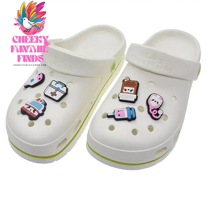 FASHION shoe Charms Accessories PVC Decoration nurse medical care series For sandals clog accessories Kids Party X-mas Gifts - Cheeky Fantail Finds