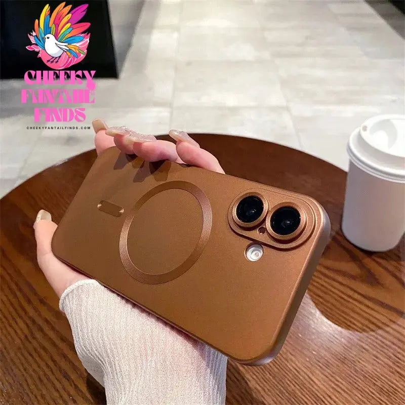Fashion Luxury Matte Magnetic Case For iPhone 15 14 13 12 11 Pro Max Plus Phone Cases For Magsafe Shockproof Bumper Soft Cover Cheeky Fantail Finds