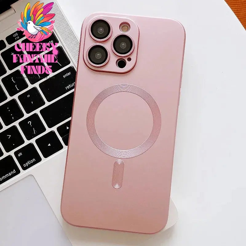 Fashion Luxury Matte Magnetic Case For iPhone 15 14 13 12 11 Pro Max Plus Phone Cases For Magsafe Shockproof Bumper Soft Cover Cheeky Fantail Finds