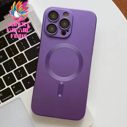 Fashion Luxury Matte Magnetic Case For iPhone 15 14 13 12 11 Pro Max Plus Phone Cases For Magsafe Shockproof Bumper Soft Cover Cheeky Fantail Finds