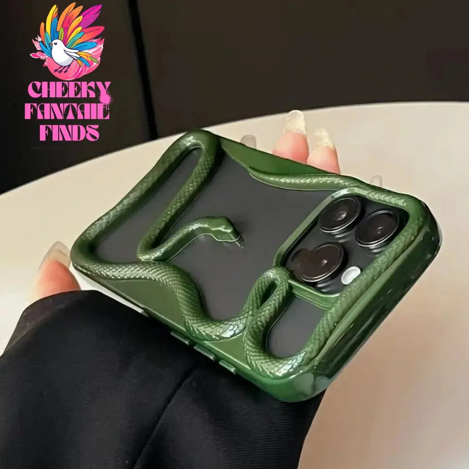 Fashion Snake Pattern Case For iPhone 16 Pro Max 15 14 Pro Luxry Plating Hollow Out Cover For iPhone 13 12 11 Transparent Cover Cheeky Fantail Finds