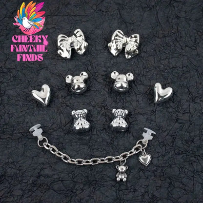 Fashion Trends Shoe Charms DIY Acrylic Cartoon Bear Decoration Buckle for Hole Shoe Charm Accessories Kids Party Girls Gift Cheeky Fantail Finds