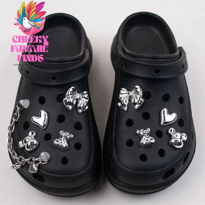 Fashion Trends Shoe Charms DIY Acrylic Cartoon Bear Decoration Buckle for Hole Shoe Charm Accessories Kids Party Girls Gift Cheeky Fantail Finds