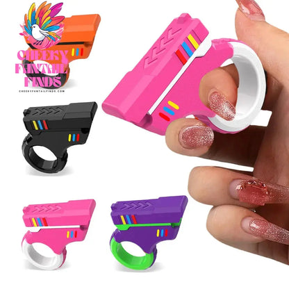 Fidget Slider 3d Printed Fidget Toy Gadget Mini Sliding Rotating Finger Toy Decompress The Magnetic Rotary Slide Small Pistol Cheeky Fantail Finds