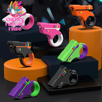 Fidget Slider 3d Printed Fidget Toy Gadget Mini Sliding Rotating Finger Toy Decompress The Magnetic Rotary Slide Small Pistol Cheeky Fantail Finds