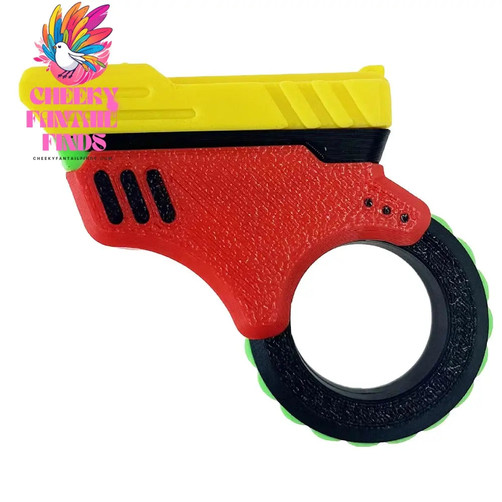 Fidget Slider 3d Printed Fidget Toy Gadget Mini Sliding Rotating Finger Toy Decompress The Magnetic Rotary Slide Small Pistol Cheeky Fantail Finds