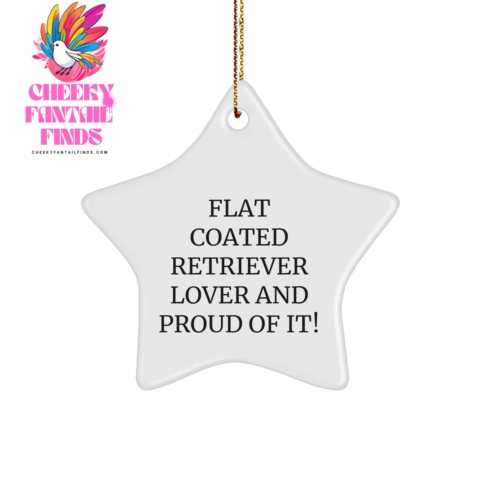 Flat Coated Retriever Dog Star Ornament, Funny Gift from Friends, Gifts for Flat Coated Retriever Dog Lovers, Christmas Unique Ornament - Image 1