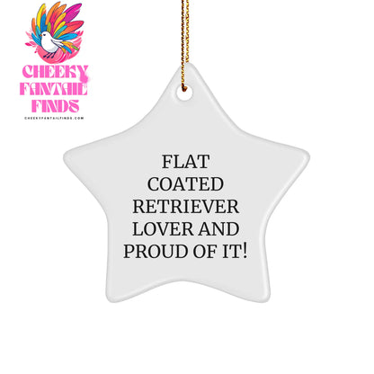 Flat Coated Retriever Dog Star Ornament, Funny Gift from Friends, Gifts for Flat Coated Retriever Dog Lovers, Christmas Unique Ornament - Image 1
