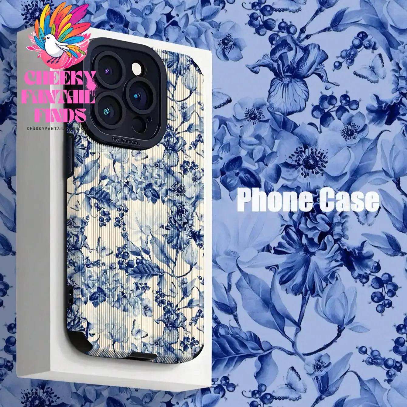 Floral Pattern Phone Case Decorative Phone Protective Cover Phone Cases Compatible with IPhone 16 Pro Max 15 Pro 14Plus 13 12 11 Cheeky Fantail Finds
