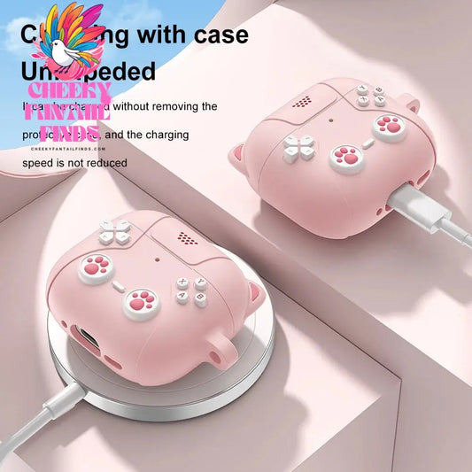 For AirPods 4 2024 Earphones Case Cute Cat Paws Silicone Protective Covers & Hook Earbuds Charging Case For Air Pods Pro 4 Case Cheeky Fantail Finds