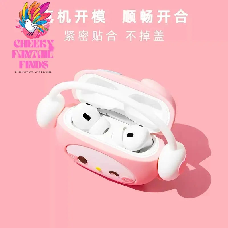 For Airpods 1 2 3 4 Pro Pro 2 Hello Kitty Kuromi Melody Listen To Music Silicone Earphone Case Accessories Cover Cheeky Fantail Finds