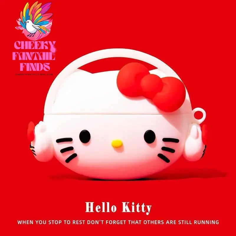 For Airpods 1 2 3 4 Pro Pro 2 Hello Kitty Kuromi Melody Listen To Music Silicone Earphone Case Accessories Cover Cheeky Fantail Finds