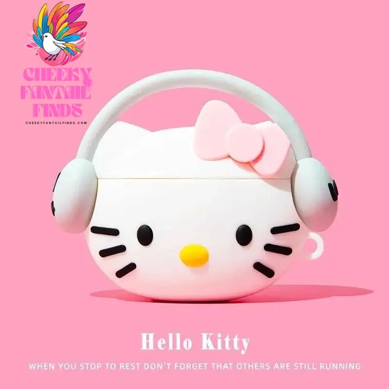For Airpods 1 2 3 4 Pro Pro 2 Hello Kitty Kuromi Melody Listen To Music Silicone Earphone Case Accessories Cover Cheeky Fantail Finds