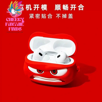 For Airpods 1 2 3 4 Pro Pro 2 Inside Out Anger Silicone Earphone Case Accessories Cover Cheeky Fantail Finds