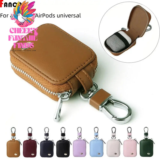 For Airpods 4 2024 Case Carrying Pouch PU Leather Bag Shockproof Earpods Cover Universal Bag Headphone Storage For AirPods Case Cheeky Fantail Finds