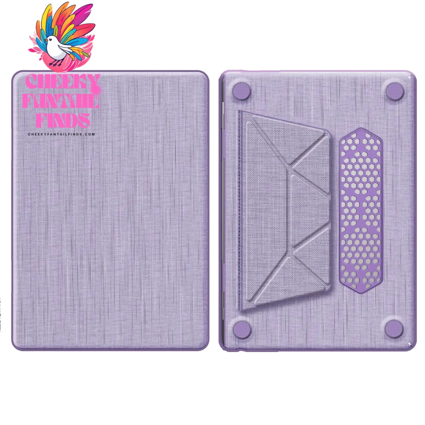 For MacBook Air 15 15.3inch M2 A2941 2023 2024 Air 13.6 Pro 16 14 13, Premium Fabric Case with Magnetic Stand Lightweight Shell Cheeky Fantail Finds