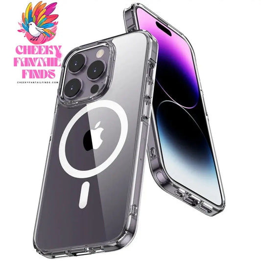 For Magsafe Transparent Magnetic Case For iPhone 15 14 13 12 11 Pro Max Mini 7 8 Plus XS XR Clear Wireless Charging Accessories Cheeky Fantail Finds