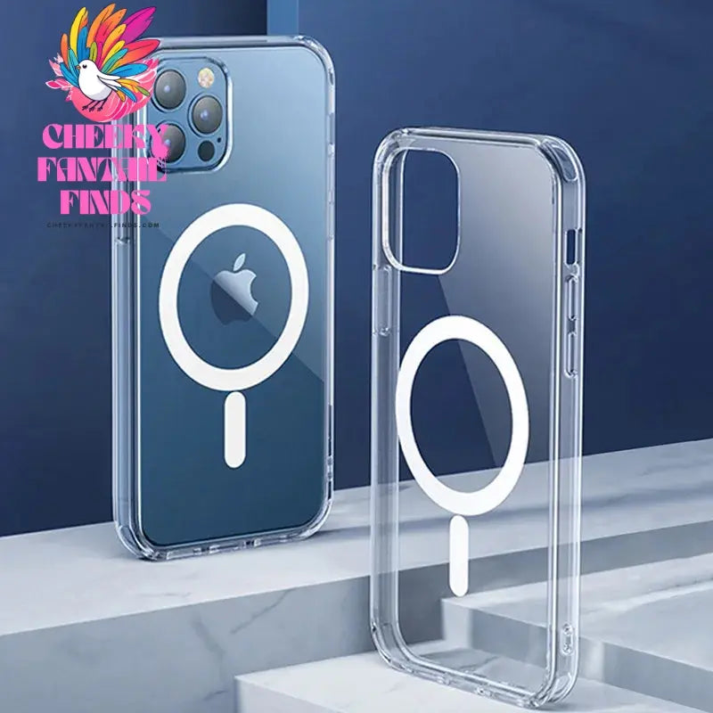 For Magsafe Transparent Magnetic Case For iPhone 15 14 13 12 11 Pro Max Mini 7 8 Plus XS XR Clear Wireless Charging Accessories Cheeky Fantail Finds