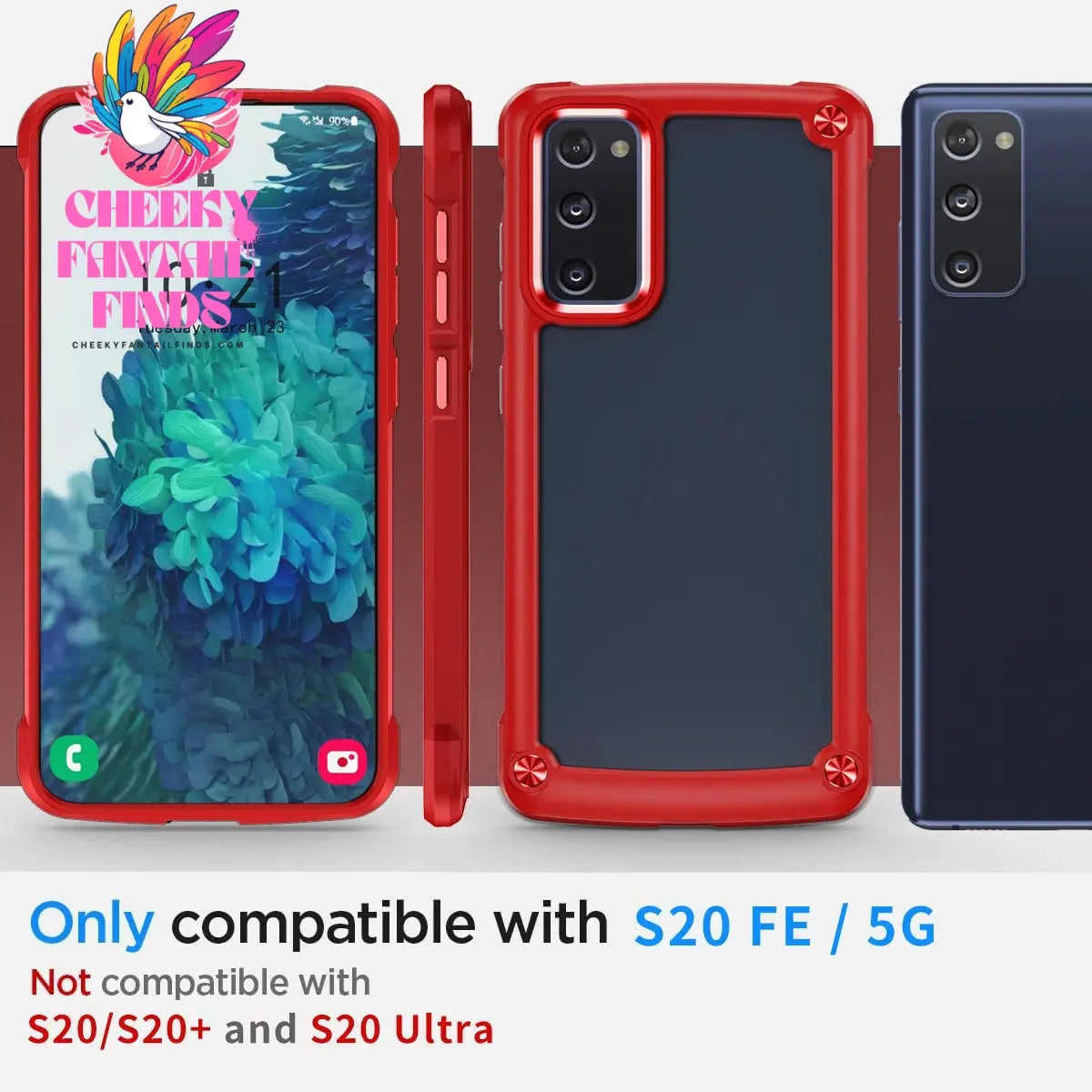 For Samsung Galaxy S20 FE 5G Phone Case Shockproof Protective Thin Slim Hard Hybrid Rugged Cover Cheeky Fantail Finds