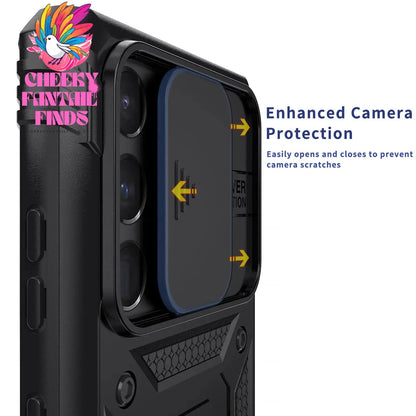 For Samsung Galaxy S21/S21 Ultra/S21 FE 5G Phone Case Hybrid Ring Kickstand Card Slot Camera Protection Shockproof Hard Cover Cheeky Fantail Finds