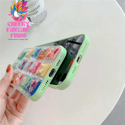 For iPhone 11 12 13 Pro Max Mini 7 8 Plus X XS XR SE 2 3 Protective Cover Creative 3D Potato Chips Snack Packaging Phone Cases Cheeky Fantail Finds