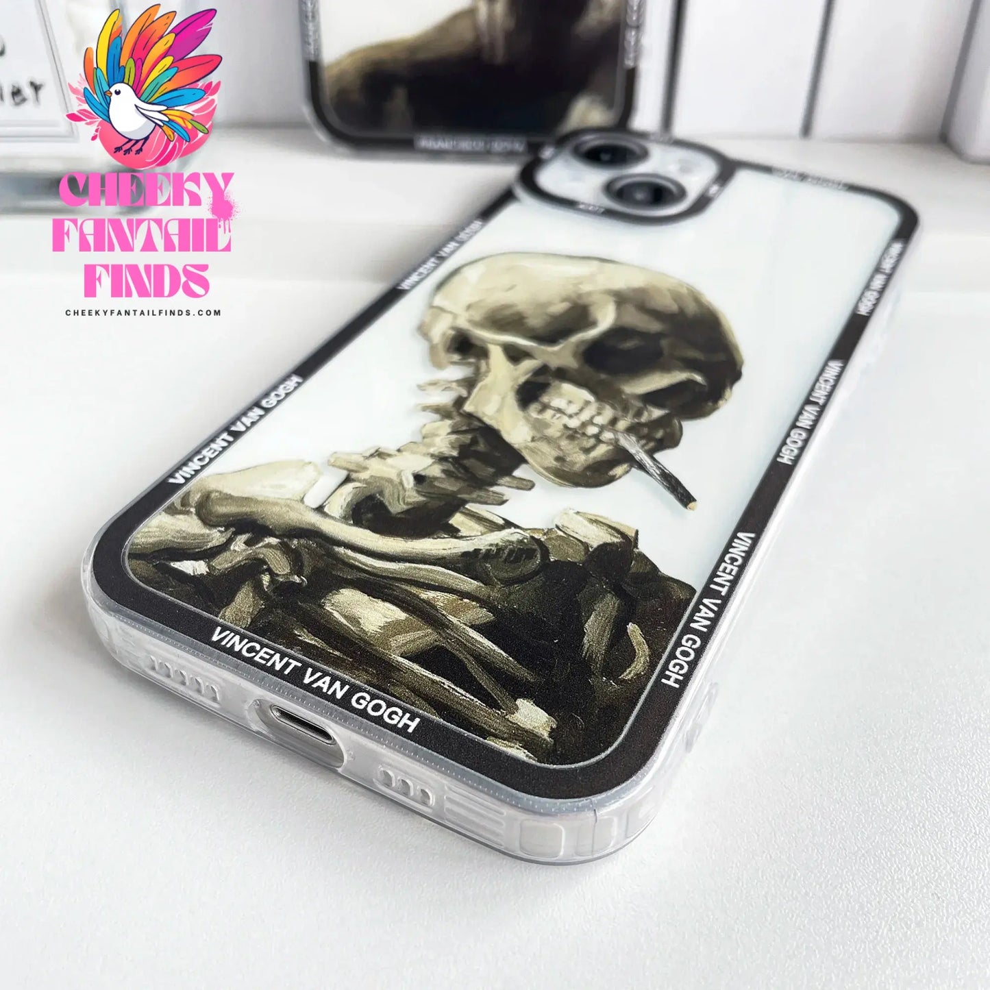 Francisco Goya Van Gogh Skeleton Art Aesthetic Phone Case For iPhone 16 15 14 13 12 11 Pro Max Mini Plus Clear Soft Cover Cheeky Fantail Finds