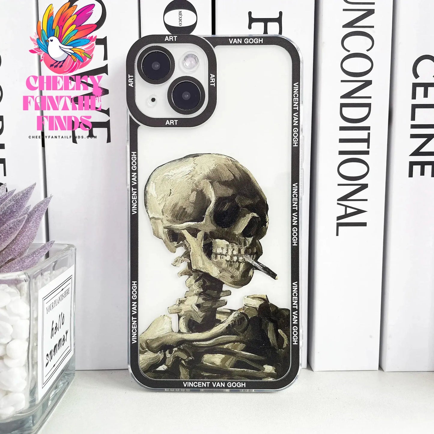 Francisco Goya Van Gogh Skeleton Art Aesthetic Phone Case For iPhone 16 15 14 13 12 11 Pro Max Mini Plus Clear Soft Cover Cheeky Fantail Finds