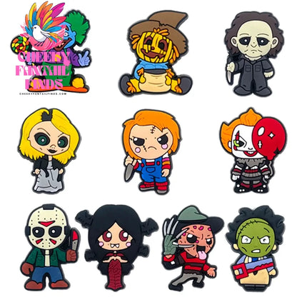 Funny 1PCS Halloween Series Cartoon Ghosts Skeleton PVC Shoe Charms DIY Candy Accessories Decorate Kids Unisex Party Gift Cheeky Fantail Finds