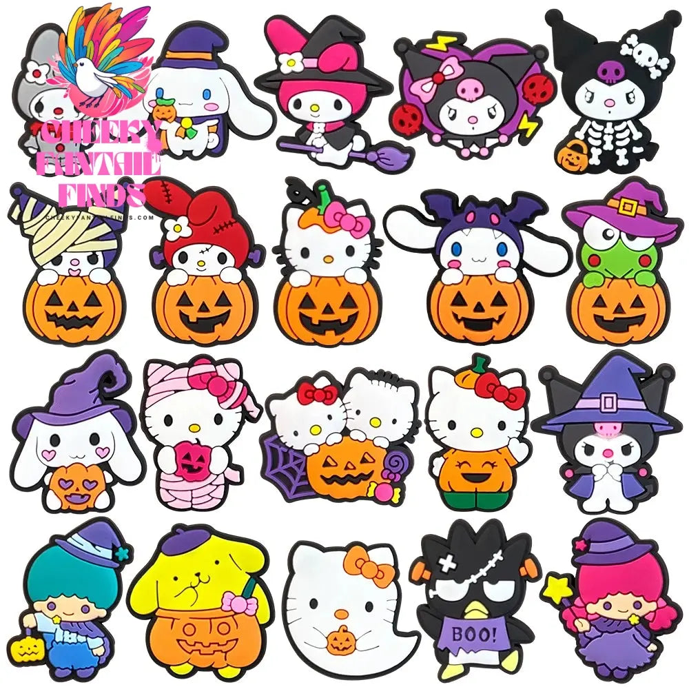 Funny 1PCS Halloween Series Cartoon Ghosts Skeleton PVC Shoe Charms DIY Candy Accessories Decorate Kids Unisex Party Gift Cheeky Fantail Finds