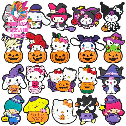 Funny 1PCS Halloween Series Cartoon Ghosts Skeleton PVC Shoe Charms DIY Candy Accessories Decorate Kids Unisex Party Gift Cheeky Fantail Finds