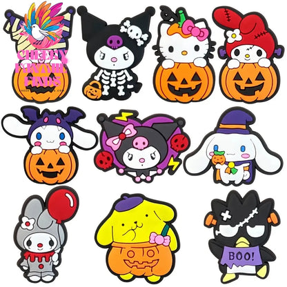 Funny 1PCS Halloween Series Cartoon Ghosts Skeleton PVC Shoe Charms DIY Candy Accessories Decorate Kids Unisex Party Gift Cheeky Fantail Finds