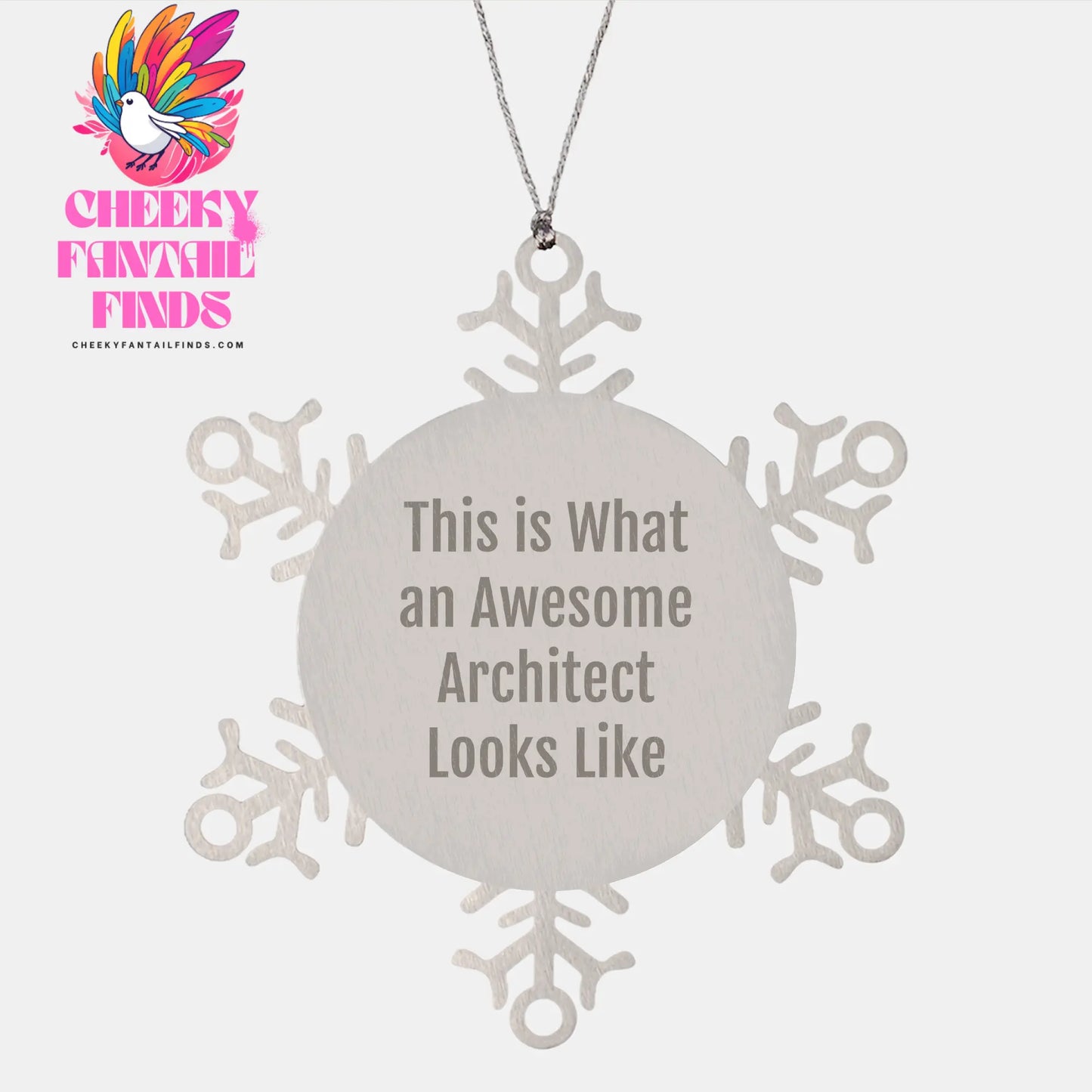 Funny Architect Gifts, Snowflake Ornament for Christmas, 'This Is What An Awesome Architect Looks Like' Quote, Gifts from Friends, Family and Coworkers for Men, Women, and Architect Friends - Image 1