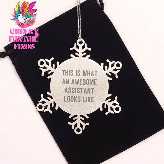 Funny Assistant Gifts from Friends to Assistants - Snowflake Ornament for Christmas Unique Gifts - Image 2