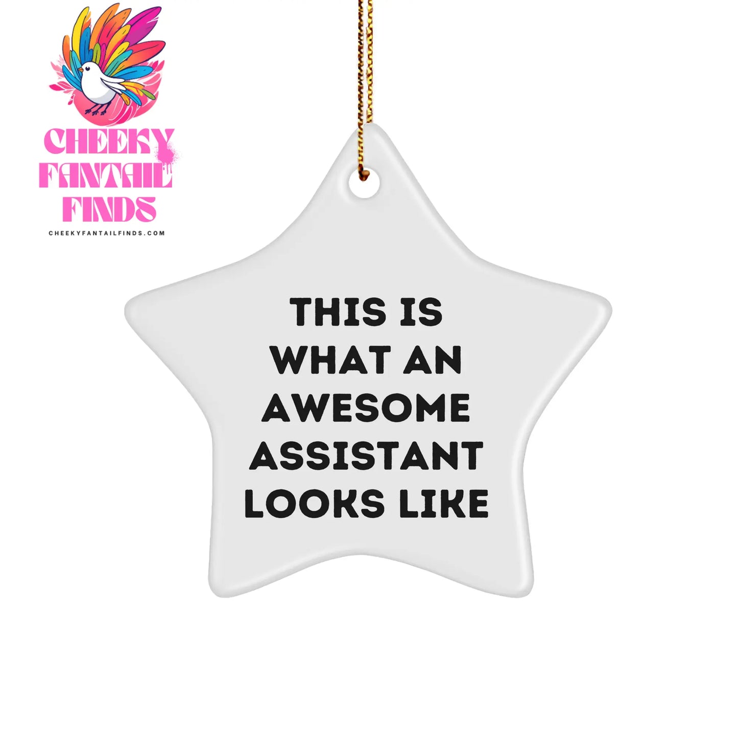 Funny Assistant Gifts from Friends, Christmas Unique Star Ornaments for Awesome Assistants, This Is What An Awesome Assistant Looks Like - Image 1