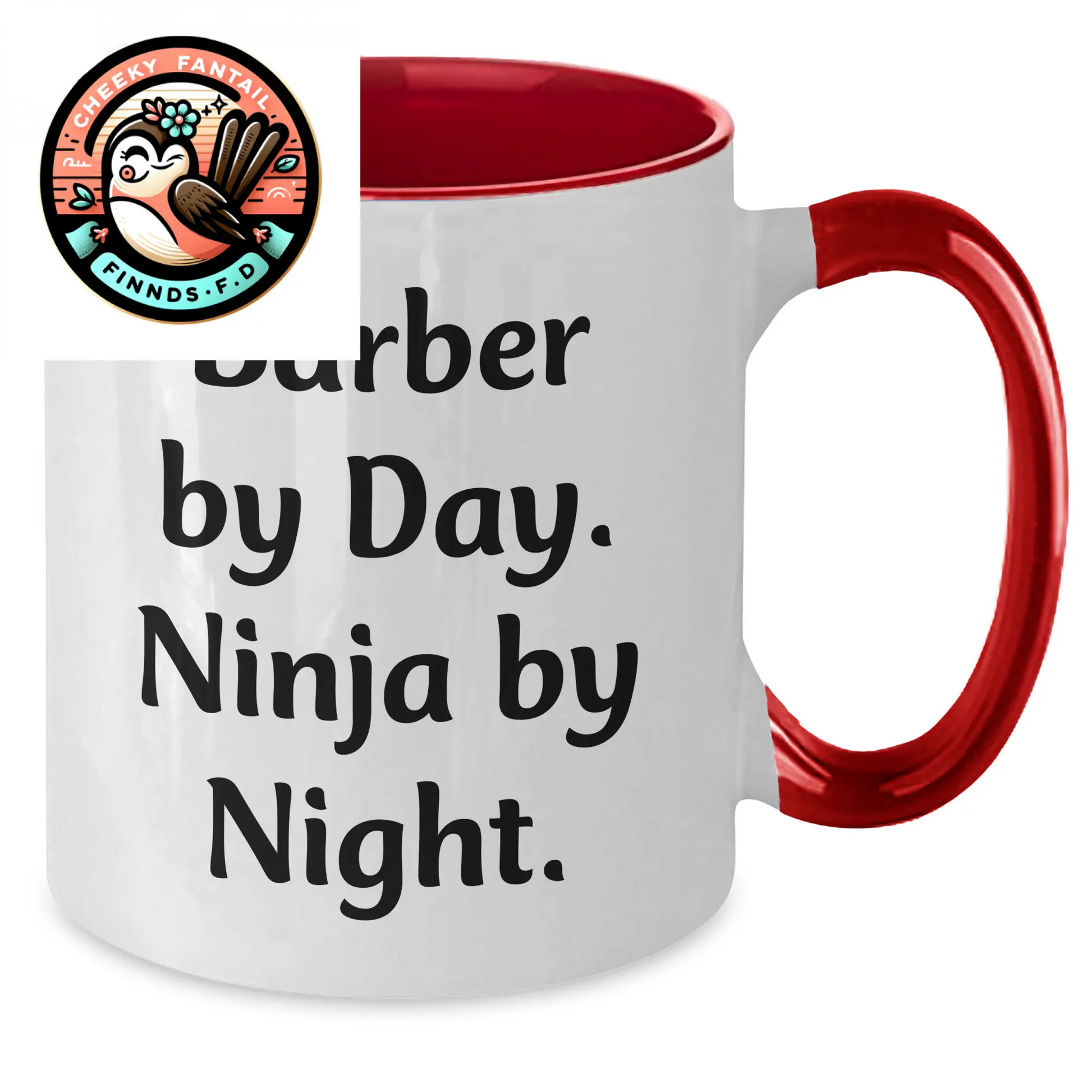 Funny Barber Gifts from Men - Barber By Day Ninja By Night Two Tone Coffee Mug for Father's Day Unique Presents - Additional