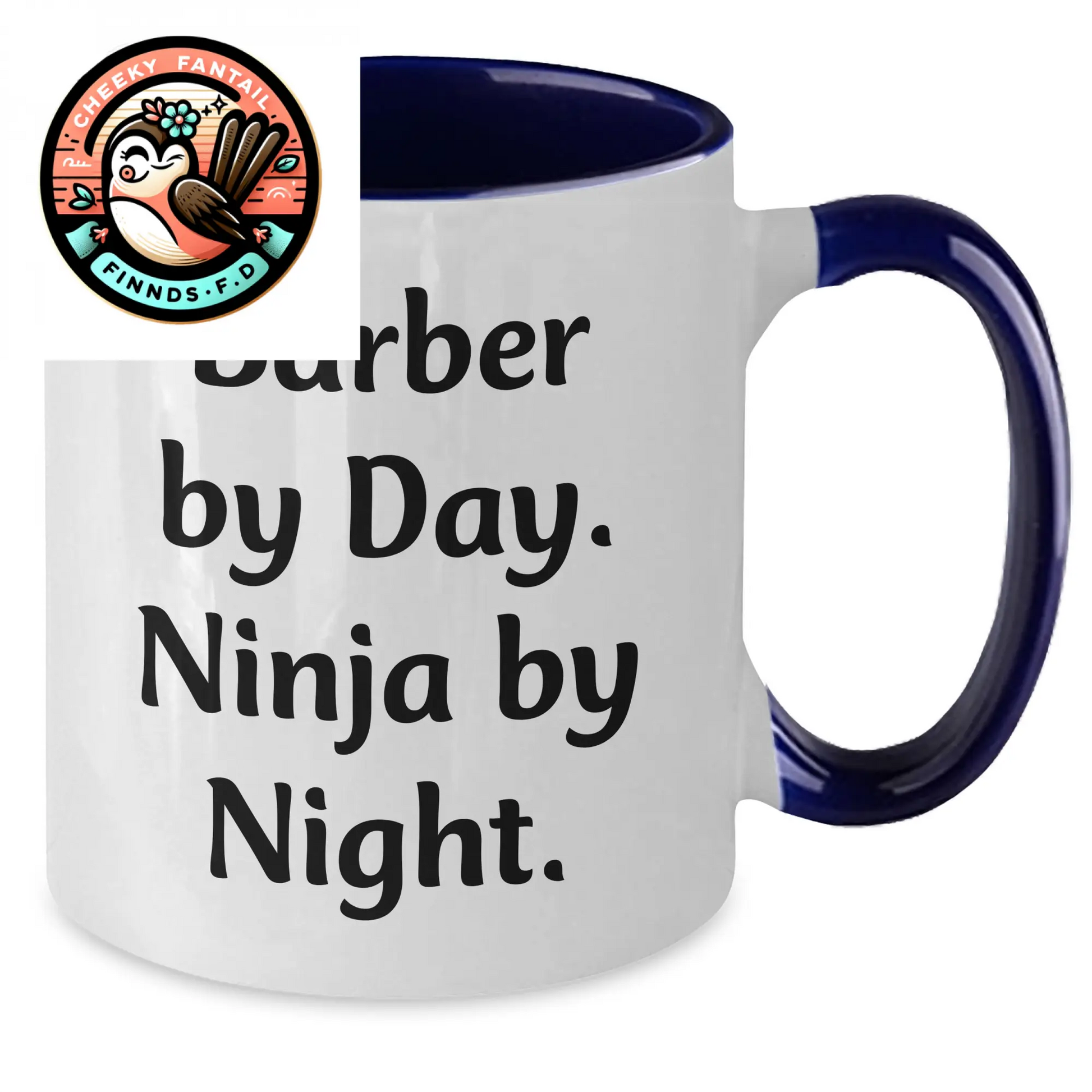 Funny Barber Gifts from Men - Barber By Day Ninja By Night Two Tone Coffee Mug for Father's Day Unique Presents - Additional