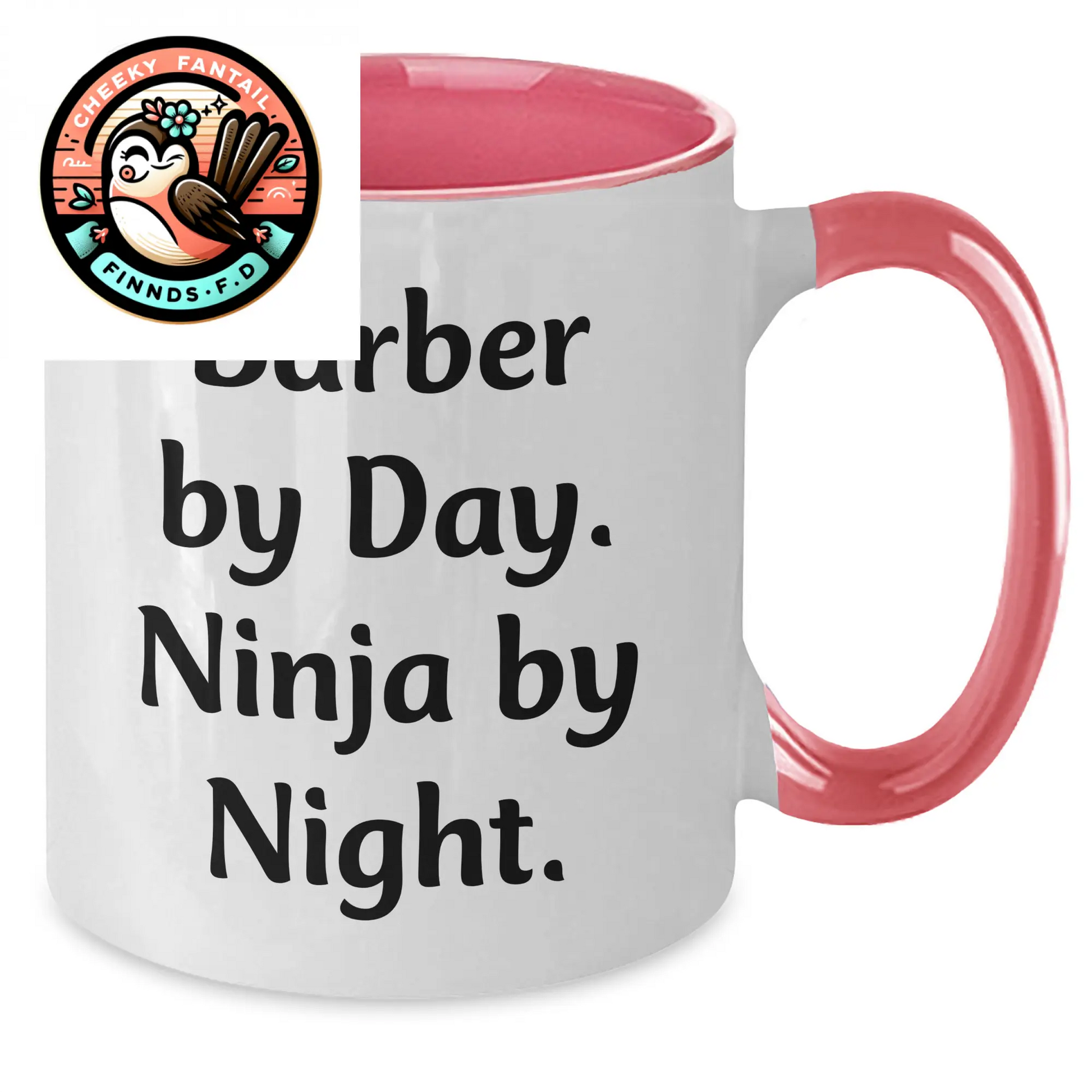 Funny Barber Gifts from Men - Barber By Day Ninja By Night Two Tone Coffee Mug for Father's Day Unique Presents - Additional