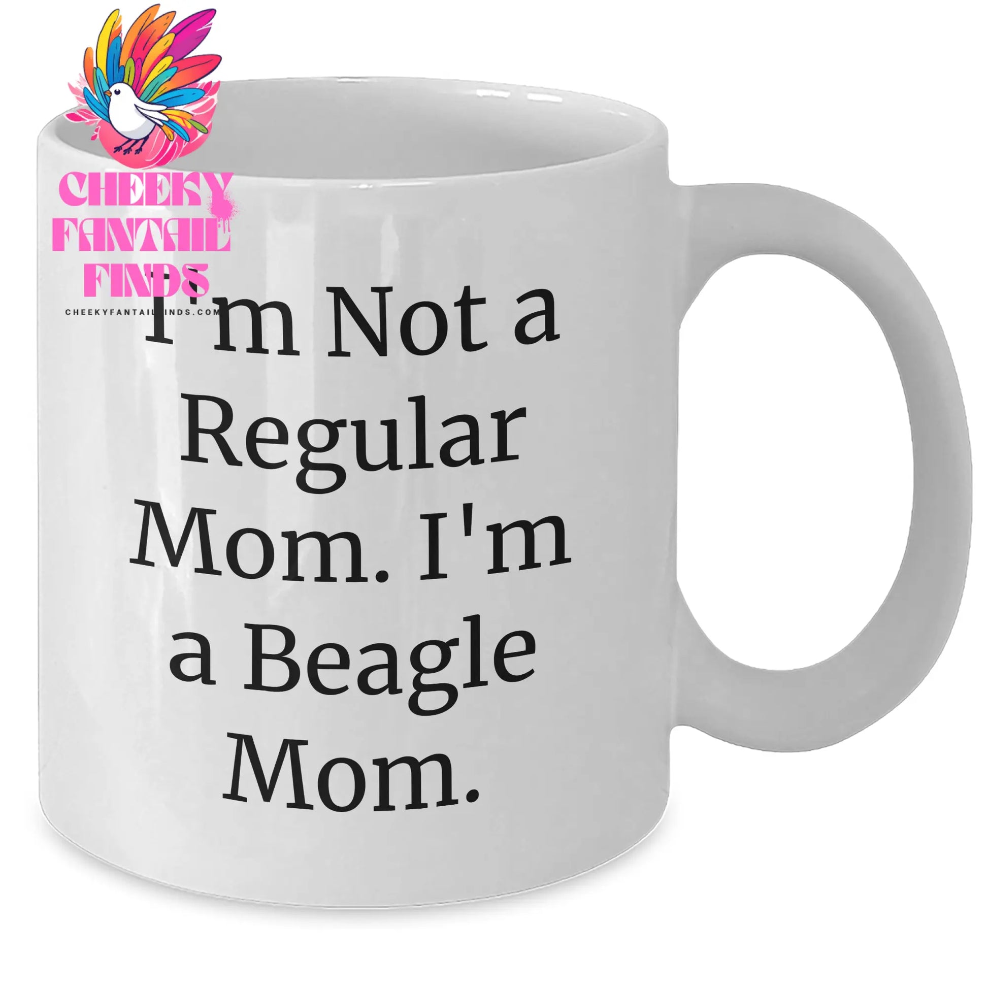 Funny Beagle Dog Mom Gifts for Men, White Coffee Mug with 'I'm Not A Regular Mom. I'm A Beagle Mom.' Quote for Father's Day, Gifts from Family - Additional