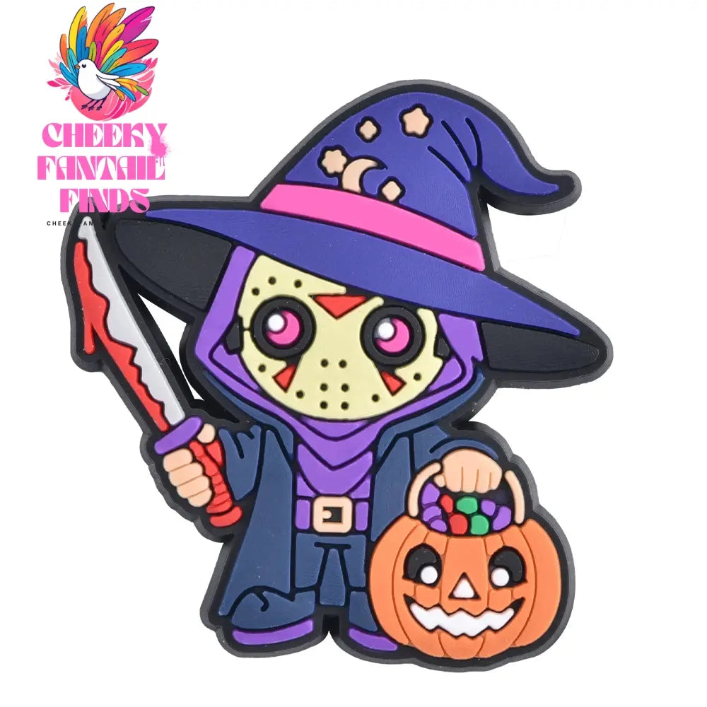 Funny Cartoon Killer Ghost Shoe Charms Cool Game Handle Shoe Decoration Horror Movie Skull Clog Charms Kids Halloween Gifts Cheeky Fantail Finds