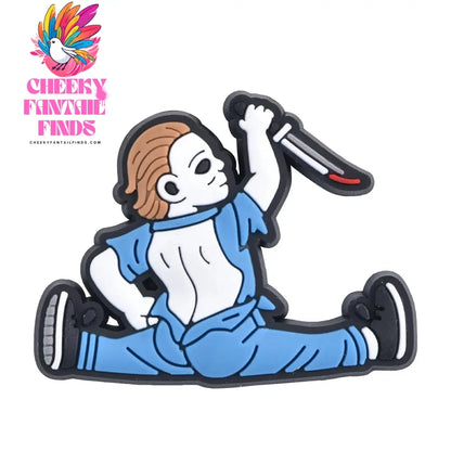 Funny Cartoon Killer Ghost Shoe Charms Cool Game Handle Shoe Decoration Horror Movie Skull Clog Charms Kids Halloween Gifts Cheeky Fantail Finds