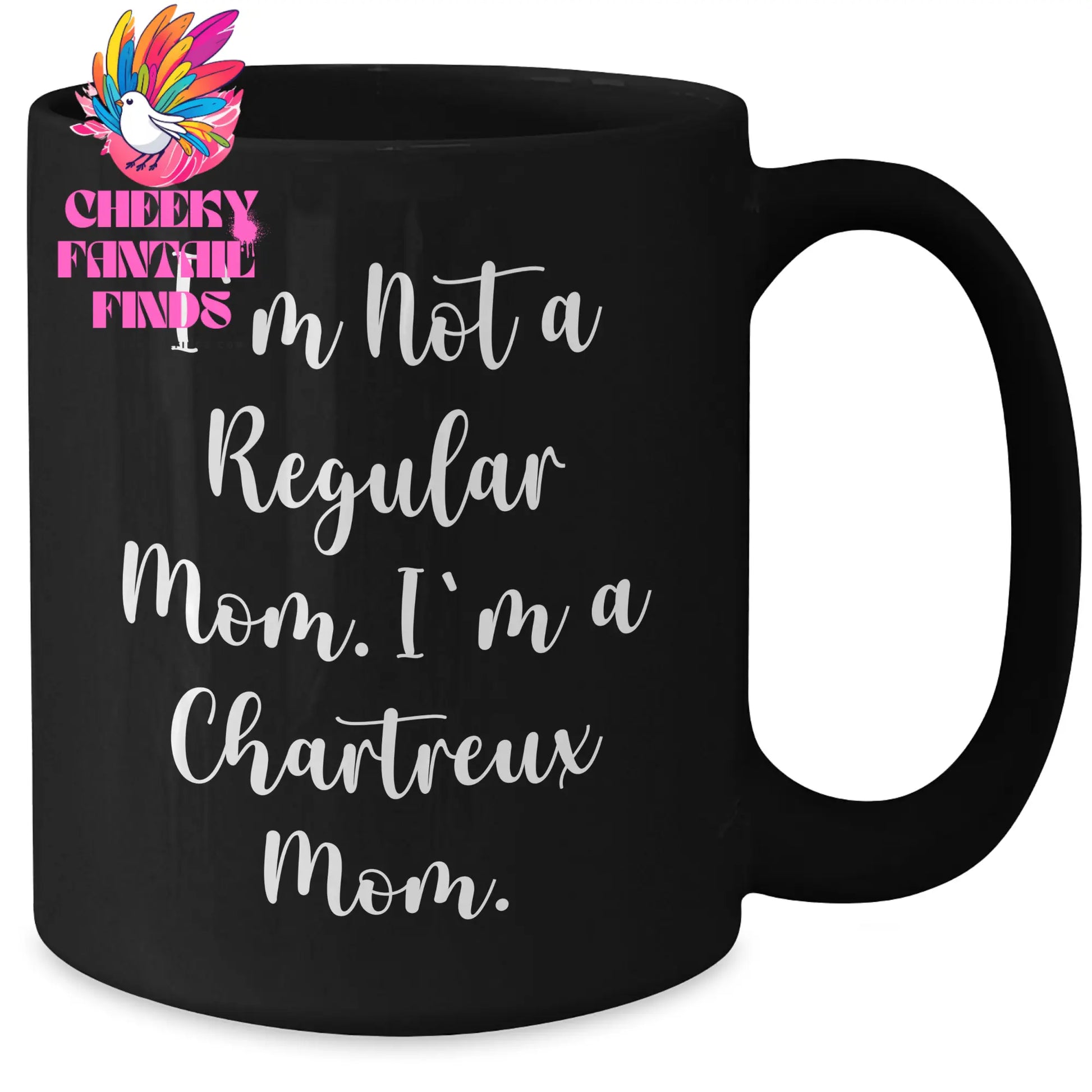 Funny Chartreux Cat Mom Gifts from Family to Dad for Father's Day - Black Coffee Mug, 'I'm Not A Regular Mom. I'm A Chartreux Mom.' - Additional