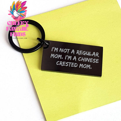 Funny Chinese Crested Dog Mom Gifts from Mom to Dad - Keychain for Men, Unique Father's Day Unique Gift Ideas for Him, Chinese Crested Dog Lovers - Image 3