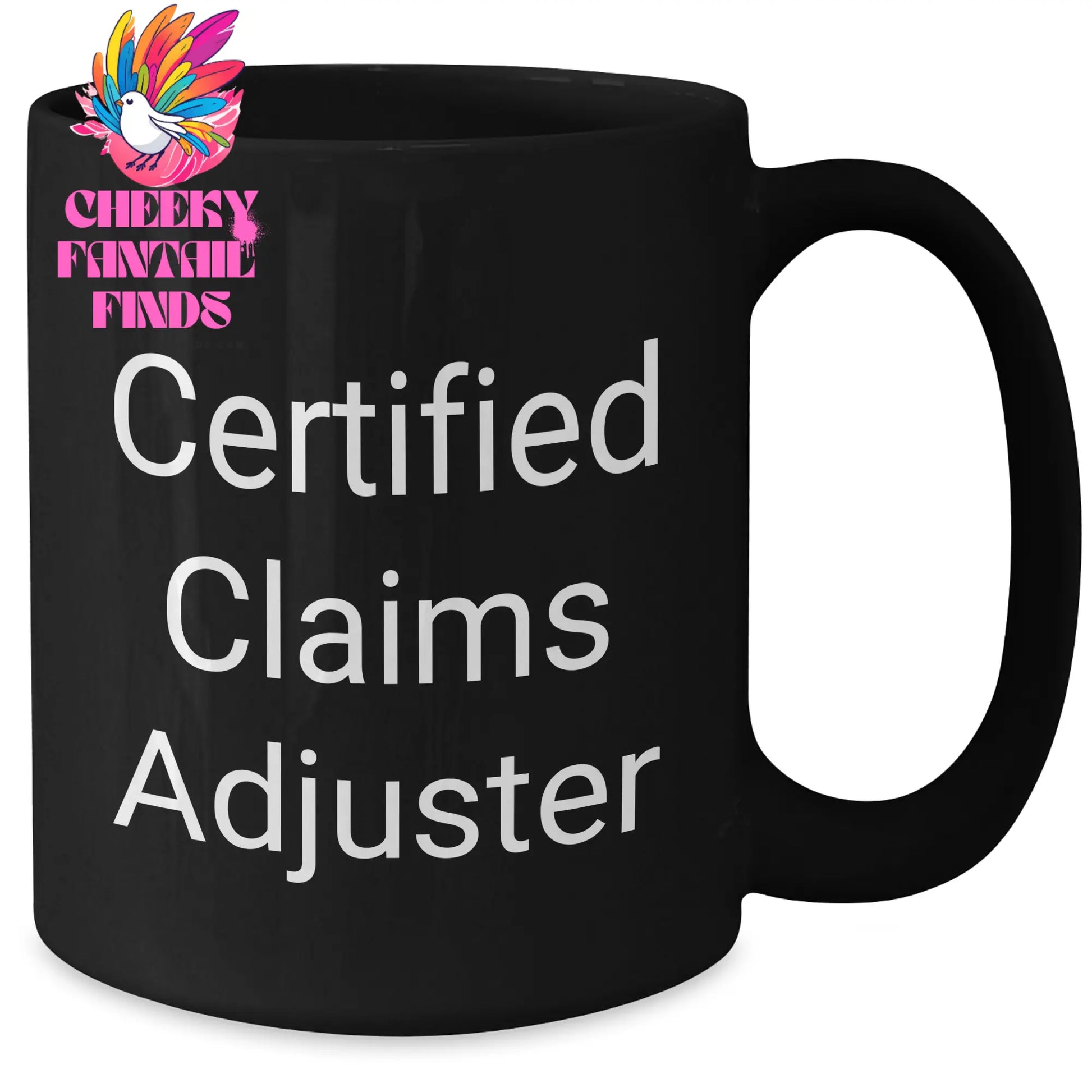 Funny Claims Adjuster Gifts from Family - 'Certified Claims Adjuster' Black Coffee Mug for Mother's Day - Additional