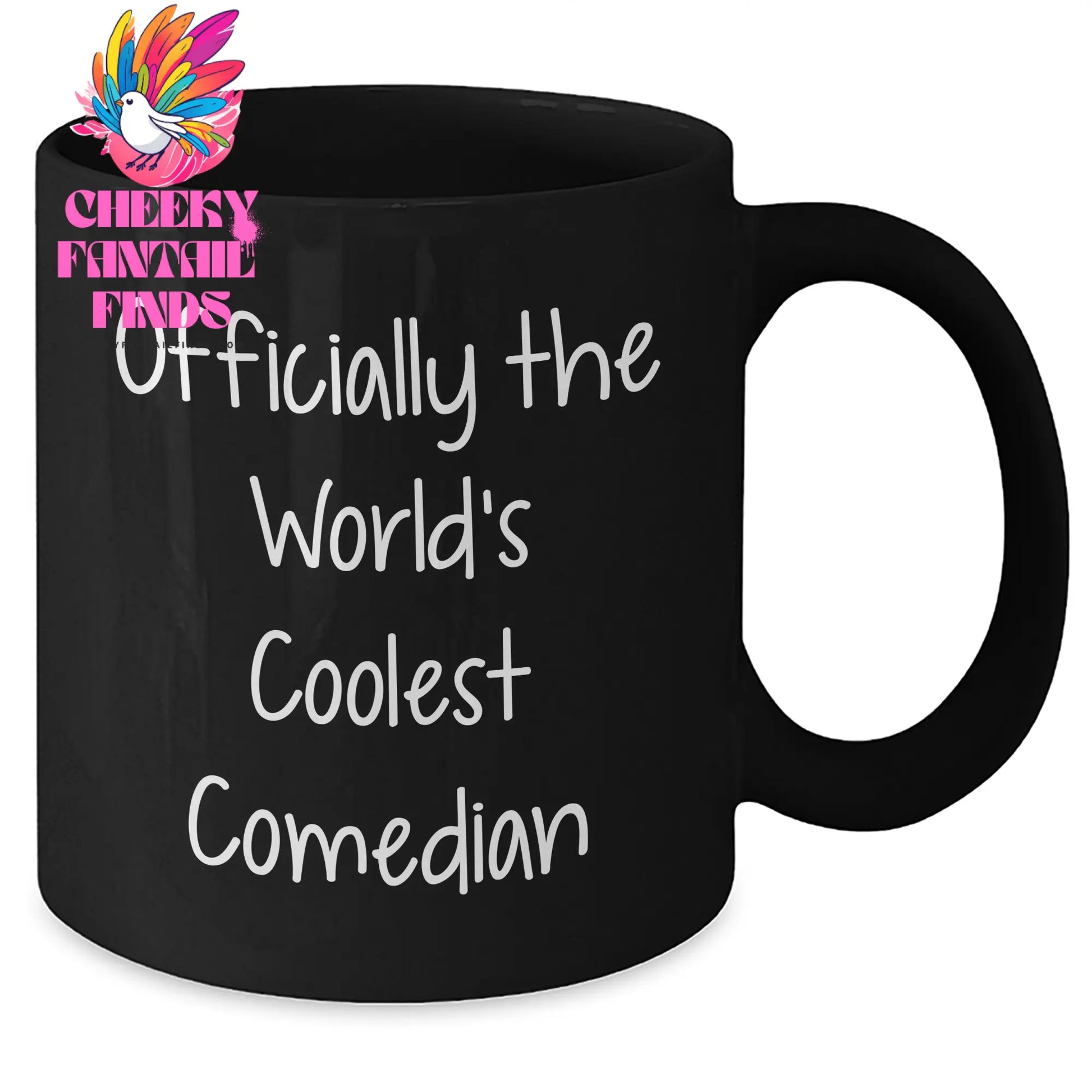 Funny Comedian Gifts from Mom - Officially The World's Coolest Comedian Quote Black Coffee Mug for Comedian Lovers, Friends and Family, Mother's Day Unique Gifts, Gifts from Mom to Comedian - Additional
